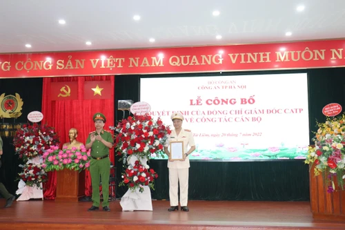 Điều động Chánh văn phòng Cơ quan Cảnh sát điều tra giữ chức vụ Trưởng Công an quận Nam Từ Liêm