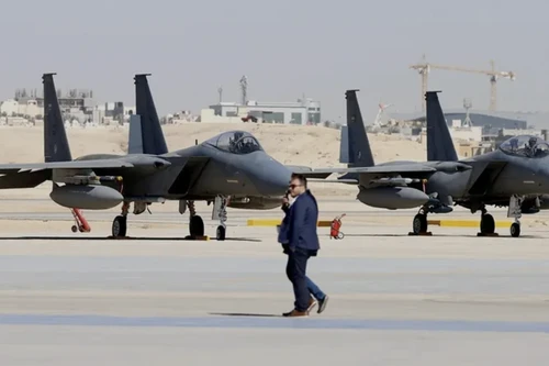 Tiêm kích F-15SA của Ả Rập Xê Út nổi bật tại triển lãm quốc phòng Riyadh
