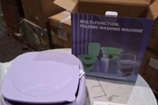 Cảnh báo mất an toàn từ máy giặt gấp gọn mini, máy sấy tóc xuất xứ Trung Quốc