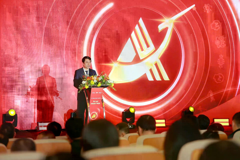 Thứ trưởng Bộ Ngoại giao Lê Anh Tuấn phát biểu tại Lễ công bố Giải thưởng Âu Lạc Grand Prize.