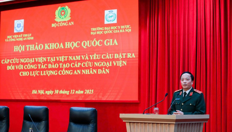 Trung tướng Đặng Hồng Đức, Thứ trưởng Bộ Công an khẳng định, cấp cứu ngoại viện là năng lực thiết yếu của một lực lượng vũ trang chính quy, tinh nhuệ, hiện đại