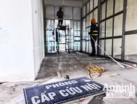 [ẢNH] Cận cảnh khu bệnh viện đang được cải tạo thành nơi điều trị bệnh nhân Covid -19 ở Hà Nội