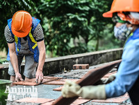 [ẢNH] Cận cảnh khu bệnh viện đang được cải tạo thành nơi điều trị bệnh nhân Covid -19 ở Hà Nội