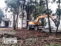 [ẢNH] Cận cảnh khu bệnh viện đang được cải tạo thành nơi điều trị bệnh nhân Covid -19 ở Hà Nội