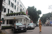 Những góc ảnh 'riêng' về các kíp CSGT dẫn đoàn Tổng thống Mỹ