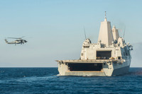 [ẢNH] Siêu tàu đổ bộ Mỹ đi qua eo biển Đài Loan giữa lúc căng thẳng với Trung Quốc