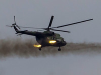 [ẢNH] Trực thăng vũ trang Nga bất ngờ tấn công dữ dội phiến quân tại Latakia