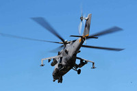 [ẢNH] Thổ Nhĩ Kỳ bắn hạ trực thăng Mi-24P của Nga trên bầu trời Syria