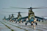 [ẢNH] Thổ Nhĩ Kỳ bắn hạ trực thăng Mi-24P của Nga trên bầu trời Syria