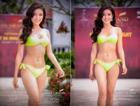 Huyền My mặc bikini, đọ sắc vóc nóng bỏng với thí sinh Miss Grand