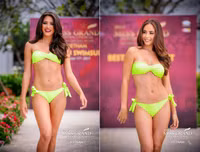 Huyền My mặc bikini, đọ sắc vóc nóng bỏng với thí sinh Miss Grand