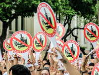 [Ảnh] Phó Thủ tướng Thường trực Trương Hòa Bình cùng người dân đi bộ kêu gọi 