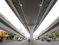 Cận cảnh đường vành đai 2 trên cao tại Hà Nội