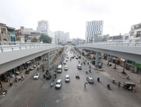 Cận cảnh đường vành đai 2 trên cao tại Hà Nội