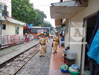 [ẢNH] CSGT Đường sắt tuần tra, tuyên truyền tại 