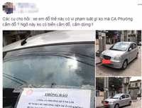 Đỗ ô tô kiểu... hồn nhiên dưới thông báo cấm đỗ, thì sao?...