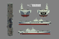 [ẢNH] Tàu đổ bộ Type 075 Trung Quốc vẫn ngổn ngang sau 4 tháng hạ thủy