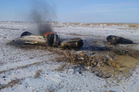 [ẢNH] Tên lửa đạn đạo Iskander-M tăng tầm của Nga phóng thử thất bại, rơi trên đất Kazakhstan