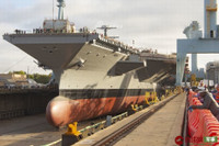 [ẢNH] Mỹ chuẩn bị hạ thủy siêu tàu sân bay hạt nhân lớp Ford thứ hai