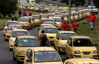 Hàng ngàn tài xế taxi truyền thống đình công tại tại thủ đô Bogota, Colombia