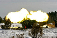 [ẢNH] Nga đổi chiến thuật, hạn chế không quân, tung siêu pháo vào trận địa tại Syria