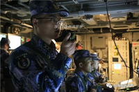 [ẢNH] Chiến hạm Trung Quốc huấn luyện bắn đạn thật trong thời tiết xấu