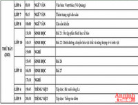 [ẢNH] Chi tiết lịch học qua truyền hình và các bài giảng lớp 4 đến lớp 12 tại Hà Nội từ 23 đến 28-3