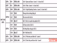 [ẢNH] Chi tiết lịch học qua truyền hình và các bài giảng lớp 4 đến lớp 12 tại Hà Nội từ 23 đến 28-3