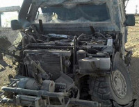 [ẢNH] Xe bọc thép Nga chuẩn NATO bị trúng mìn của quân đội Syria