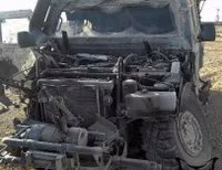 [ẢNH] Xe bọc thép Nga chuẩn NATO bị trúng mìn của quân đội Syria