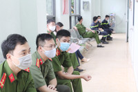 Ngời sắc đỏ chiến sỹ công an hiến máu tình nguyện vì cộng đồng