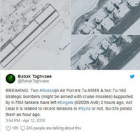 Sau nhóm chiến hạm tại Tartus, máy bay ném bom tầm xa Nga cũng 