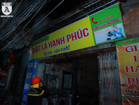 Hà Nội: Cháy rụi cửa hàng giặt là và sang chiết gas ở Vũ Tông Phan