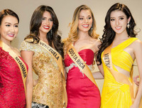 Huyền My diện đầm xẻ đùi quyến rũ, nổi bật giữa dàn thí sinh Miss Grand