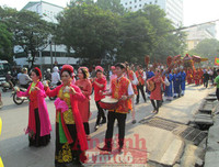 Chùm ảnh: Lễ rước đón bằng di tích lịch sử Đền-Đình Lương Sử