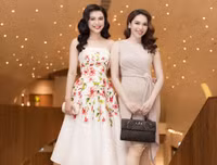 Á hậu Đại dương Diệu Thùy rạng rỡ đọ sắc với chị gái Hoa hậu Diệu Hân