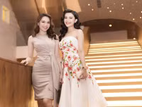 Á hậu Đại dương Diệu Thùy rạng rỡ đọ sắc với chị gái Hoa hậu Diệu Hân