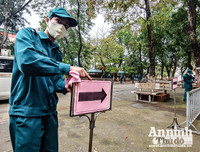 [ẢNH] Cận cảnh việc thực hiện xét nghiệm nhanh Covid- 19, 10 phút có kết quả ngay ở Hà Nội