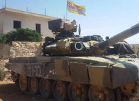 [ẢNH] Chưa kịp thị uy Thổ Nhĩ Kỳ, siêu tăng T-90A Syria đã bị phiến quân tóm sống