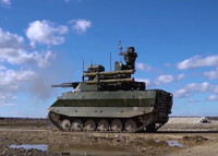 [ẢNH] Được tái triển khai, robot 'tử thần' Uran-9 Nga sẽ phô diễn bản năng sát thủ