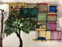 Hà Nội dịu dàng, thương nhớ trong tác phẩm ký họa