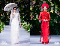 Hoa hậu Myanmar toả sáng trên sàn diễn với áo dài của Kenny Thái