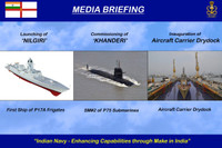 [ẢNH] Ấn Độ hạ thủy chiến hạm tàng hình cực mạnh 