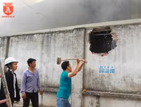 Cận cảnh hiện trường vụ cháy chợ Quang, xã Thanh Liệt, huyện Thanh Trì