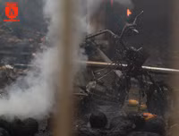 Cận cảnh hiện trường vụ cháy chợ Quang, xã Thanh Liệt, huyện Thanh Trì