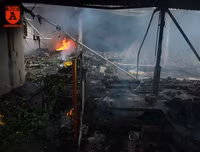 Cận cảnh hiện trường vụ cháy chợ Quang, xã Thanh Liệt, huyện Thanh Trì