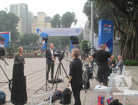 [ẢNH] Khoảnh khắc báo chí khi Tổng thống Mỹ Donald Trump họp báo sau Hội nghị Thượng đỉnh