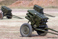 [ẢNH] Phiến quân ngụy trang trận địa pháo phóng loạt 