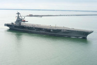 [ẢNH] Mỹ chuẩn bị hạ thủy siêu tàu sân bay hạt nhân lớp Ford thứ hai