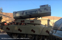 [ẢNH] Quân đội Syria đánh phá ác liệt Bắc Lattakia bằng rocket tự chế Golan